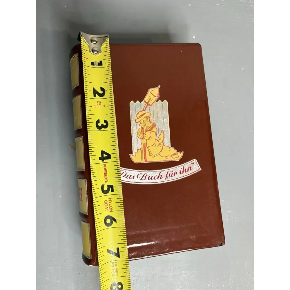 Vintage Steinhäger German Book Liquor Bottle Decanter West Germany Ceramic